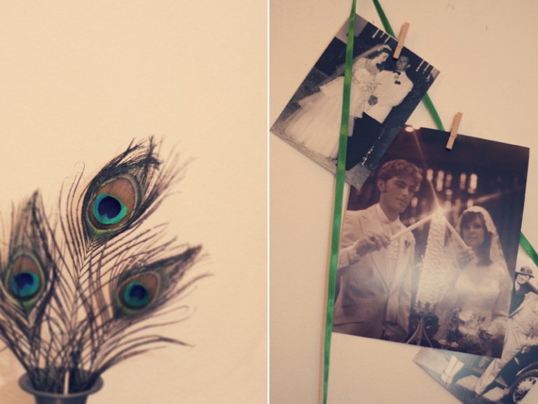 peacock wedding details