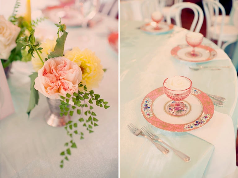 pink vintage wedding decor