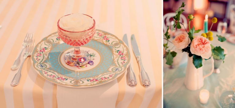 colorful vintage wedding decor joyeuse photography