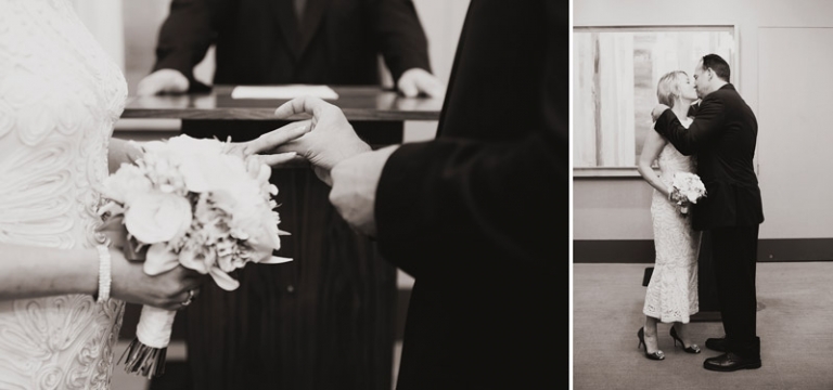 black and white city hall wedding photography // joyeuse photography