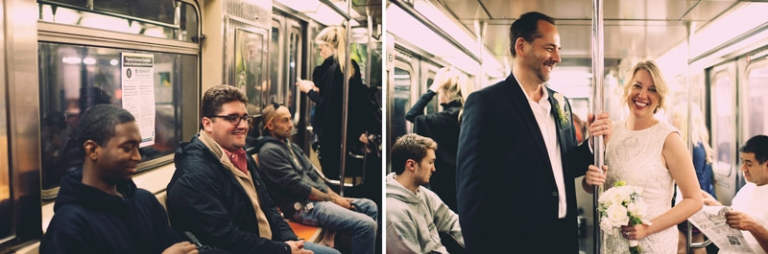 subway wedding photography nyc // joyeuse photography