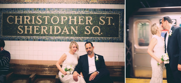subway wedding photos new york city // joyeuse photography