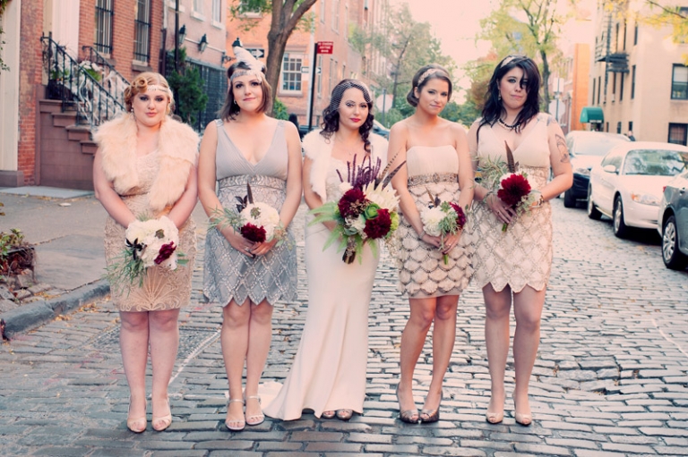 20s inspired gatsby bridesmaids // joyeuse photography