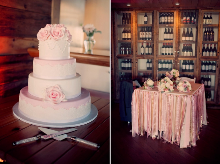 vintage lace pink wedding decor // joyeuse photography