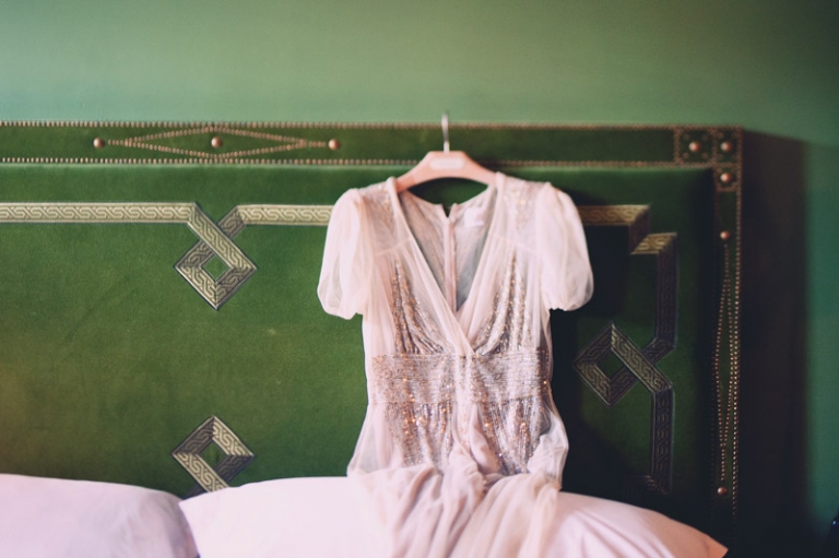 art deco vintage-inspired BHLDN wedding dress // joyeuse photography
