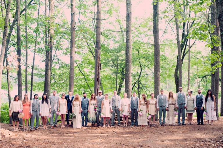 bohemian woodsy wedding party // joyeuse photography