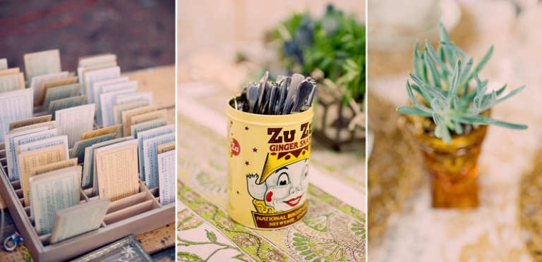 vintage eco boho wedding decor // joyeuse photography