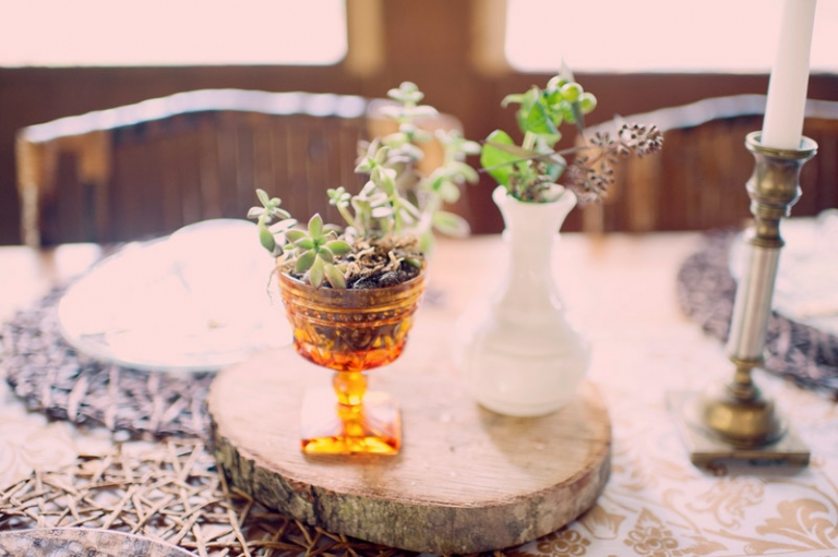 succulent wedding decor // joyeuse photography