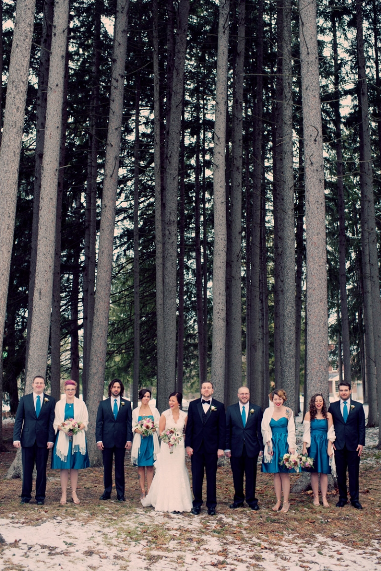 winter wedding party // joyeuse photography