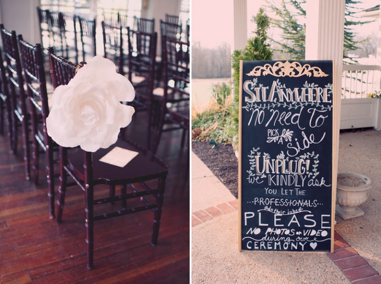 chalkboard wedding decor // joyeuse photography