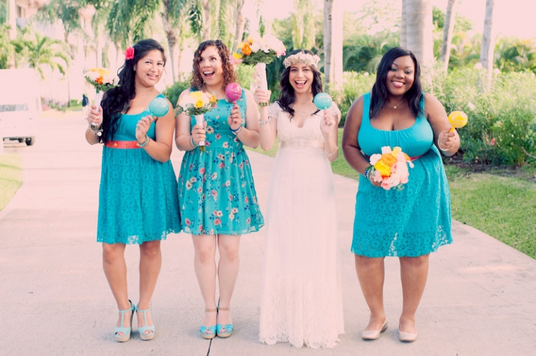 colorful floral bridesmaid dresses - joyeuse photography