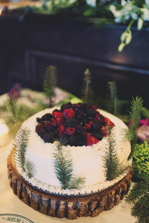 winter wedding cake joyeuse photography