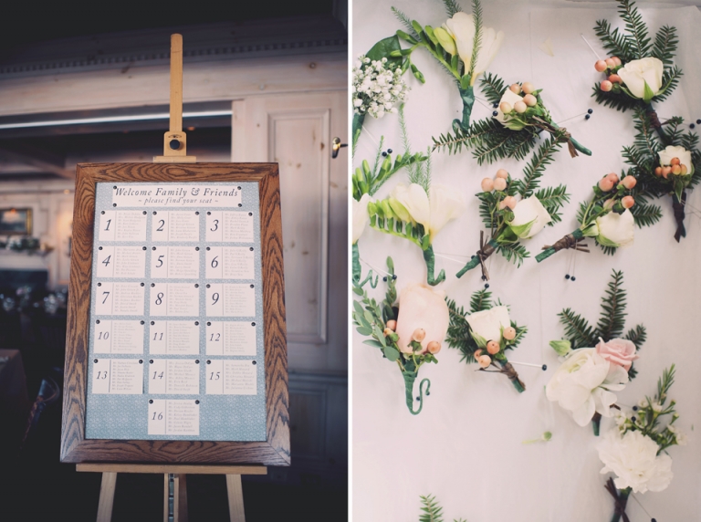 winter wedding boutonniere 