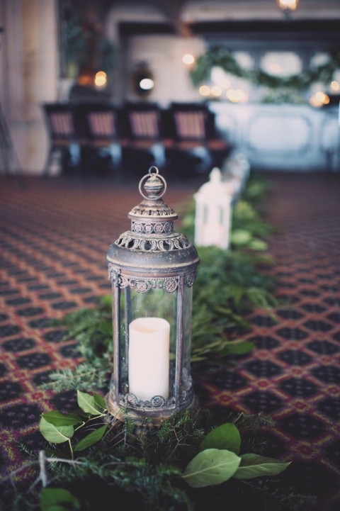 winter wedding aisle decor joyeuse photography