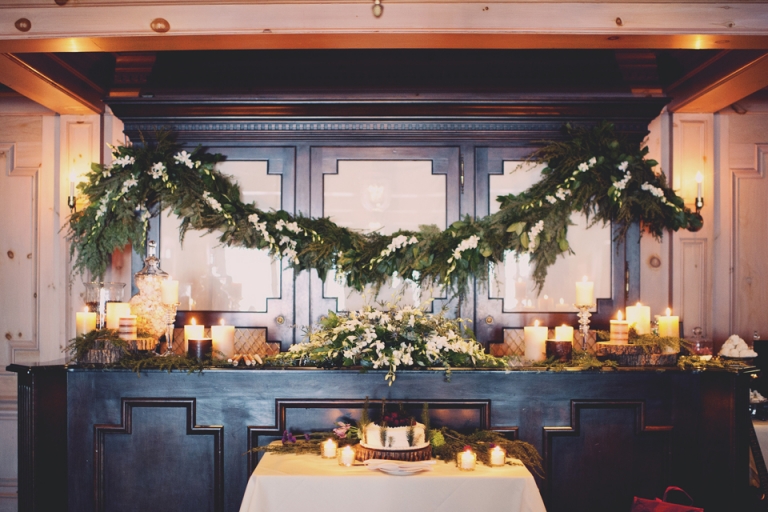 winter wedding reception joyeuse photography