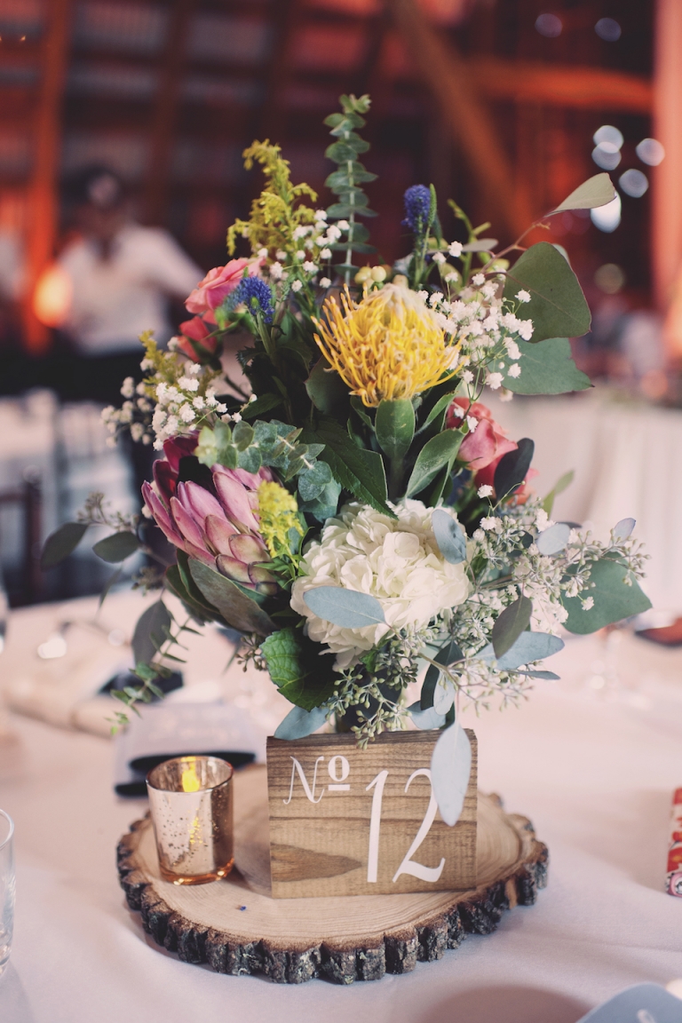 rustic wedding centerpieces joyeuse photography