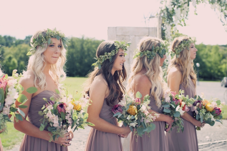 bohemian bridesmaids joyeuse photography