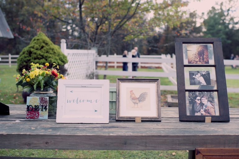 wedding welcome table joyeuse photography