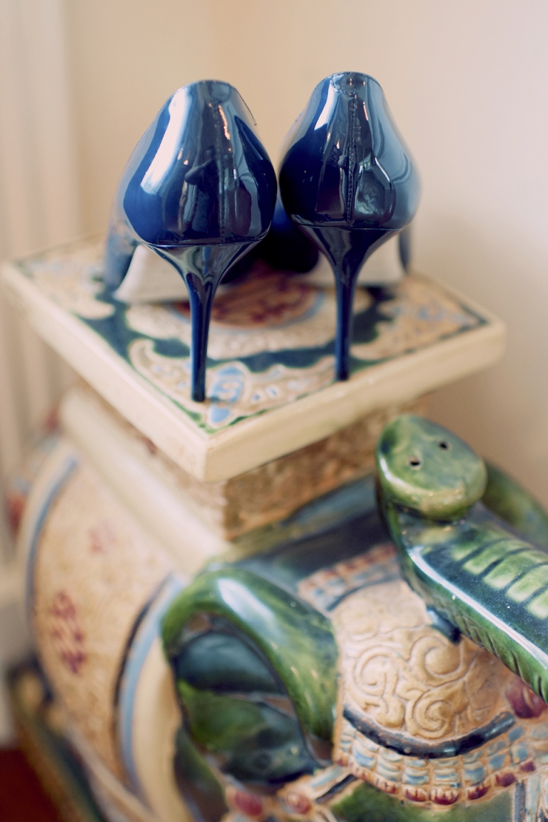 blue wedding shoes joyeuse photography