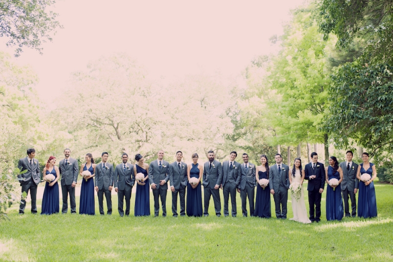 elegant wedding party joyeuse photography