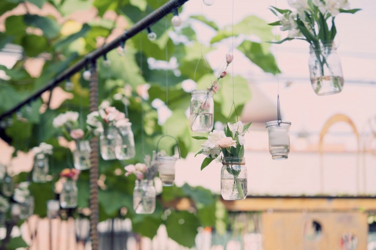 mason jar wedding joyeuse photography
