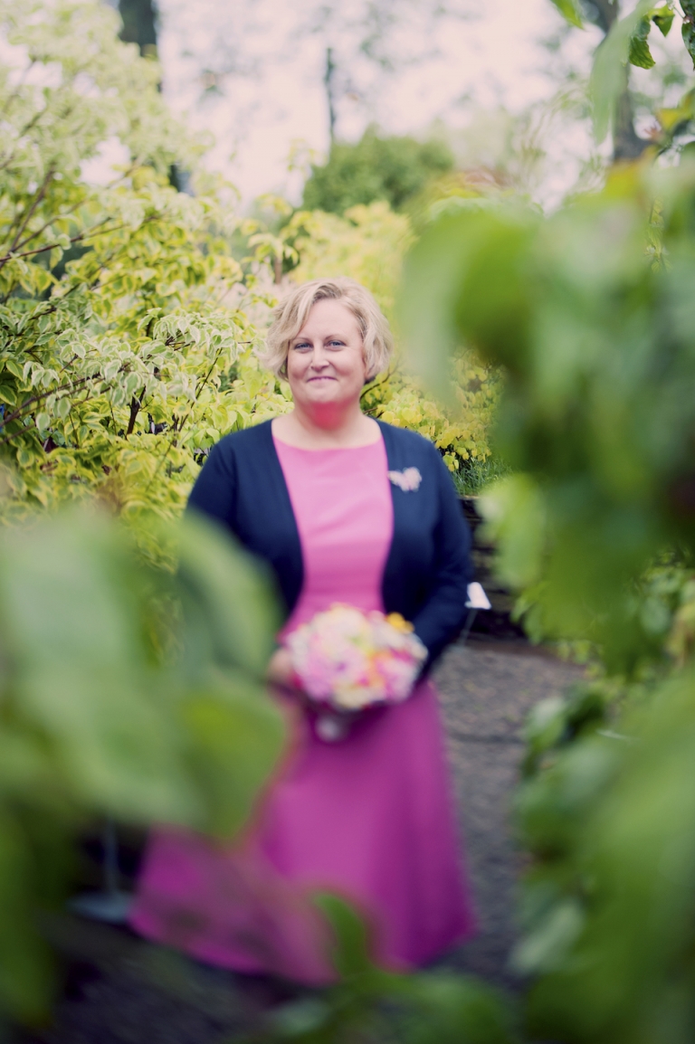 bold pink wedding dress joyeuse photography