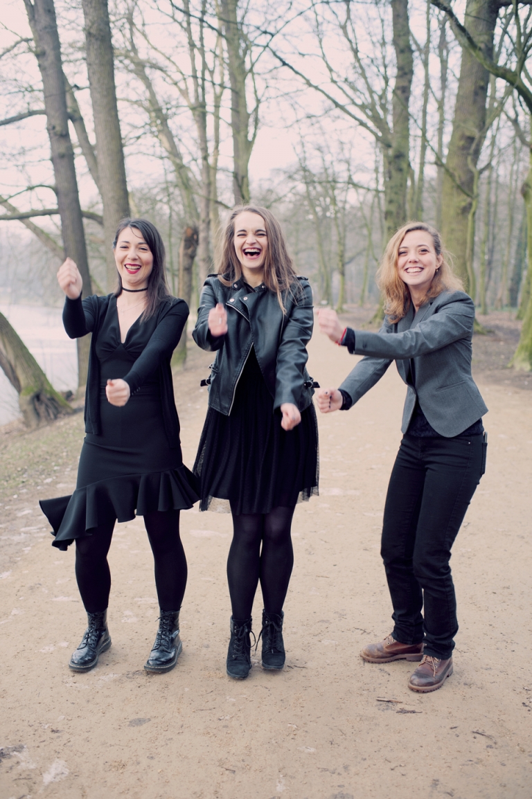 black bridesmaids dresses joyeuse photography