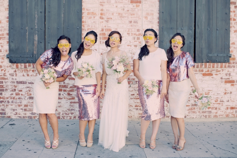 bridesmaids glitter dress // joyeuse photography
