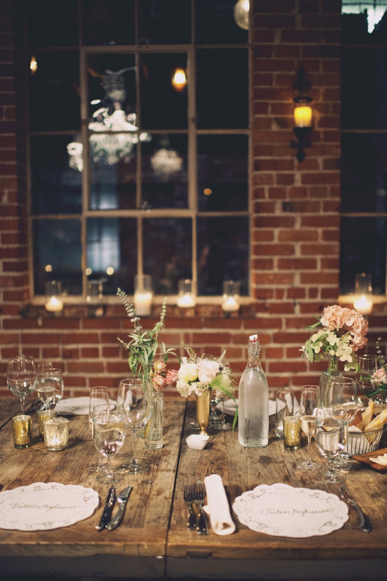 romantic wedding table decor // joyeuse photography